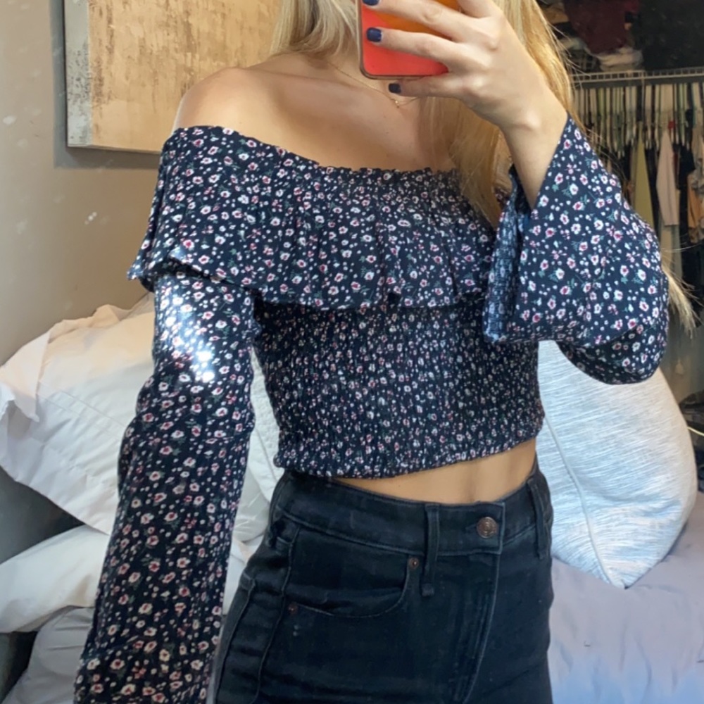 LA Hearts off the shoulder top